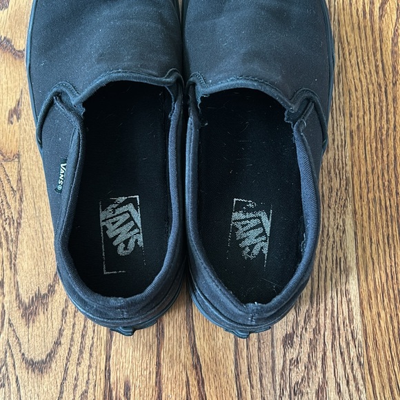 Vans Asher Platform Skate Canvas Slip On Shoes Womens Size 10 Black - Picture 4 of 6